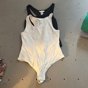 H&M Black and White Shapewear Bodysuit